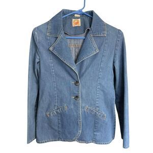 Vtg 70's Fancy Props Denim Jean Jacket Sz Medium Bohemian Hippie Groovy